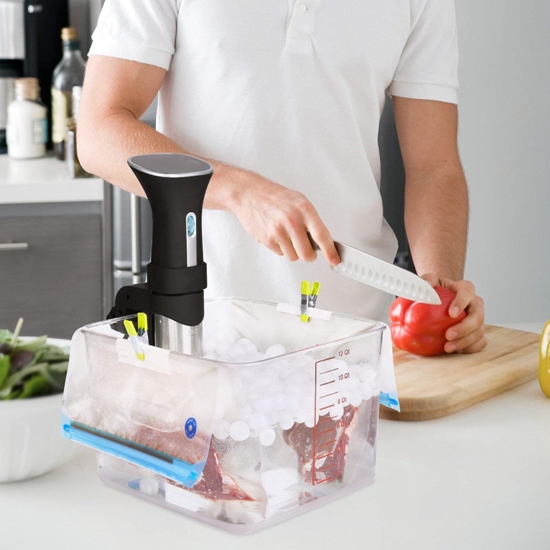 Sous-Vide Bags Essentials Kit for Anova Cooker, Reusable Food Storage Freezer and Water Cooking Bags, 10 Vacuum Sealed Bags with