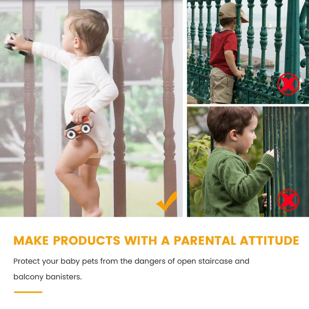 3m baby hegn til børn baby hegn fortykkelse toddler barn sikkerhedsnet sikkerhedsport altan trappe