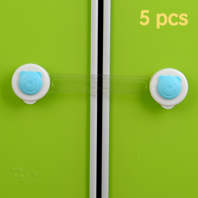 5Pcs Drawer Lock Baby Safety Lock From Children Safety Lock for Cabinet Locking Kids Safety Baby Security Children Protection: GRAY