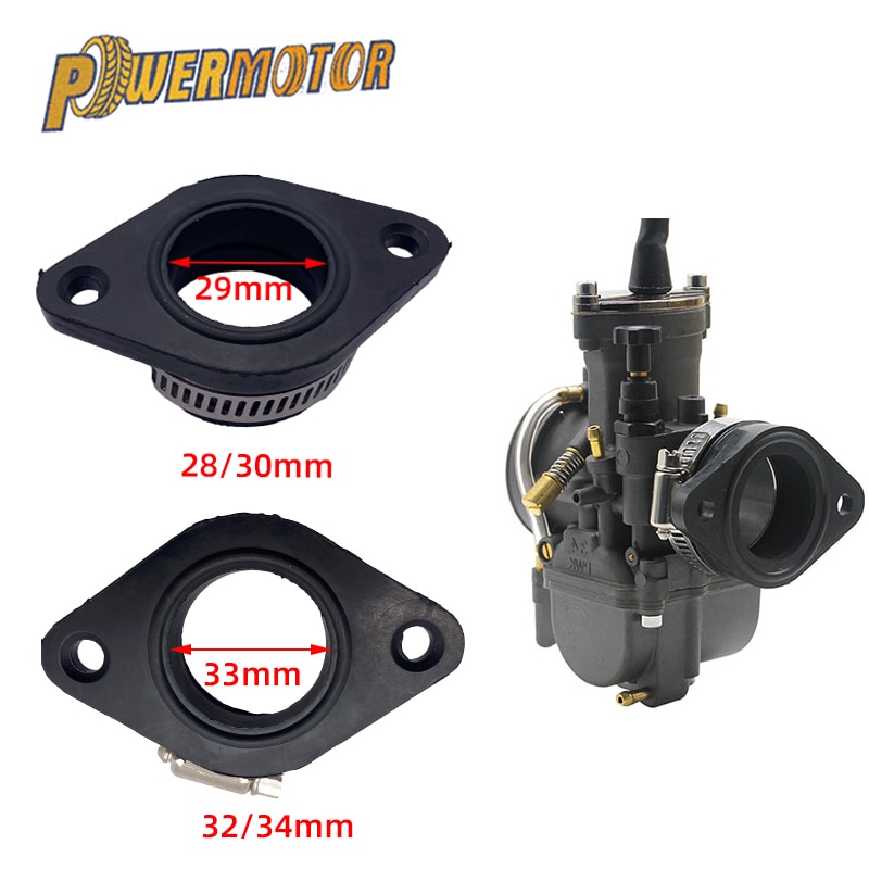 Adaptador de carburador para motocicleta, entrada de tubo de entrada, alfombrilla de goma para motor PWK 28/30mm 32/34mm, compatible con On110 125 140 150 160cc