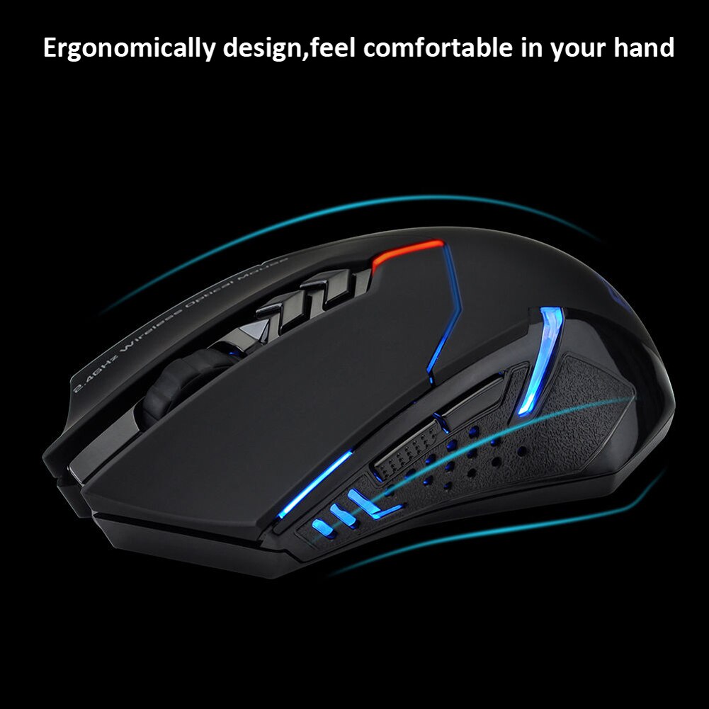 ET X-08 7 buttons 2000DPI Adjustable 2.4G Wireless optical Gaming Mouse Mice for computer laptop PC