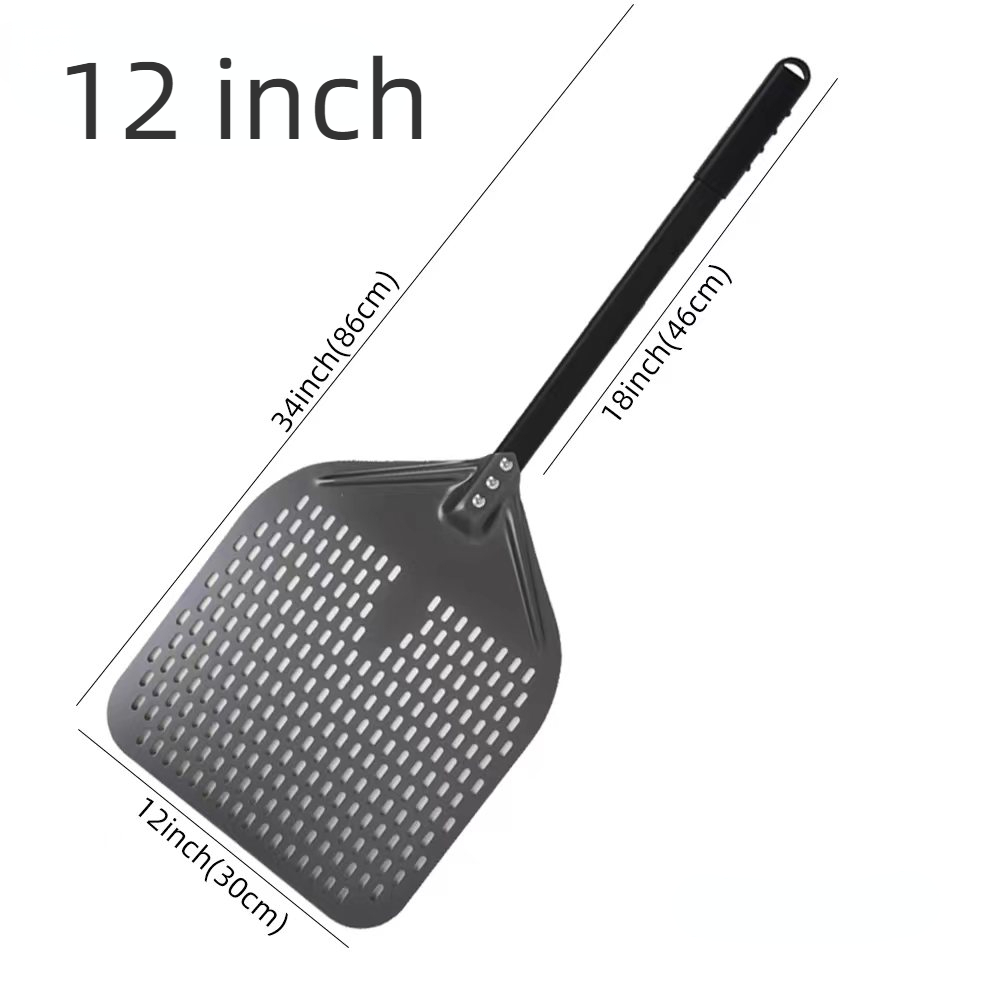 10 12 13 14 16 tommers stor pizzaspade med perforert spade, kort håndtak til ovn, snuing, skrell, kjøkkenverktøy, nonstick pizzabaking
