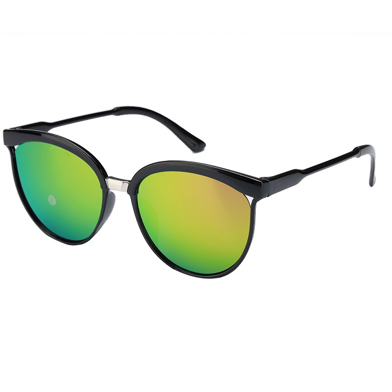 5 farver klassiske spejlcirkelbriller uv-resistente runde metalramme solbriller briller til mænd kvinder: Stil 7