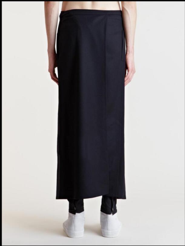Culottes hommes jupe pantalon défilé jupes neutres personnalité robe longue décontractée grande taille Trousersinger Costumes 28-46
