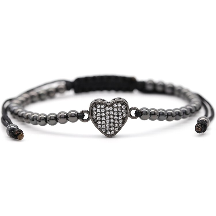 Trendy Heart Bracelet for Men Adjustable Braided Macrame Beaded Bracelet For Women Bracelet Jewelry