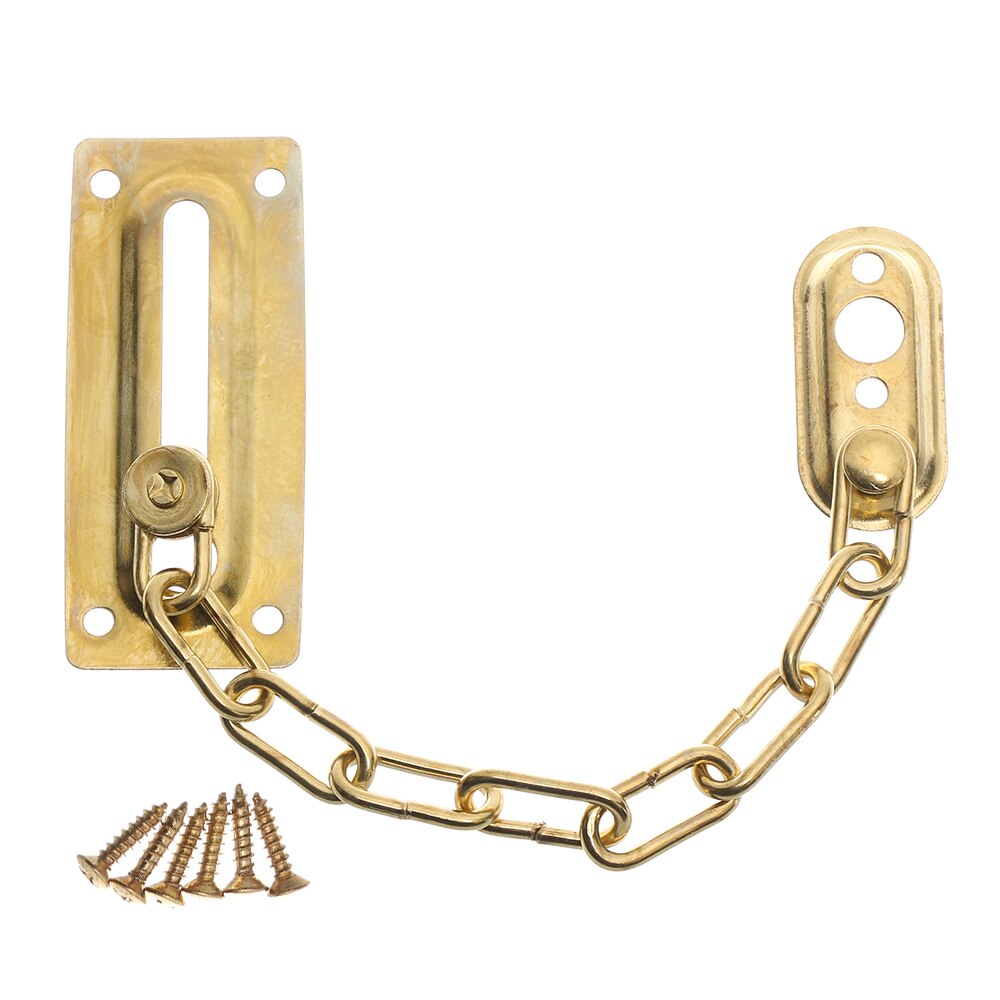 Duurzaam Bewaker Keten Bolt Sloten Voordeur Veiligheid Guard Slide Bolt Veiligheid Restrictor Anti-diefstal Ketting Hardware: Goud