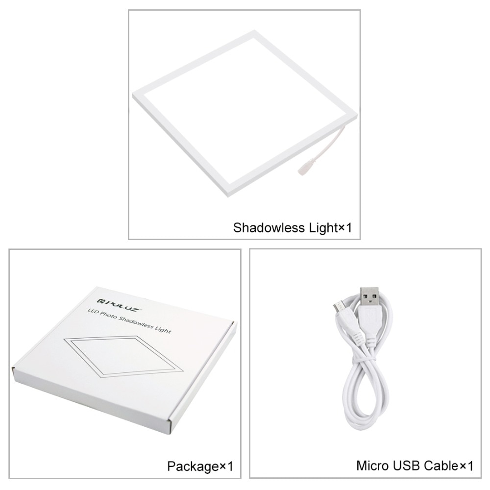 PULUZ Mini 22.5 LED Photography Shadowless Bottom Light Shadow-free Light Lamp Panel Pad for 20 cm Photo Studio Box lightboxs