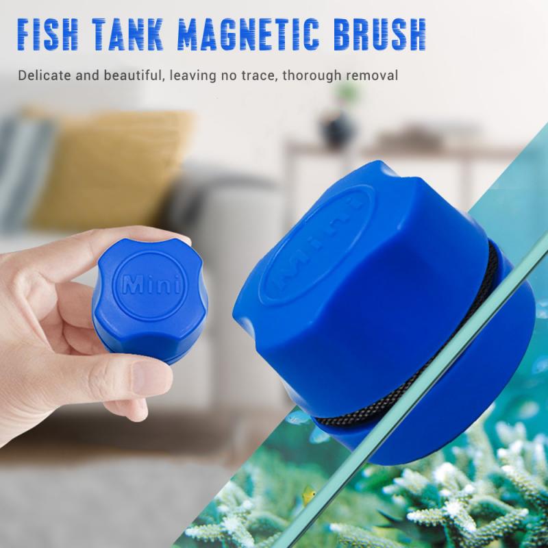 1 stk magnetisk akvarie akvarium glass alger skraper rengjøringsmiddel magnetisk børste akvarie tank fiske akvarie verktøy flytende børste