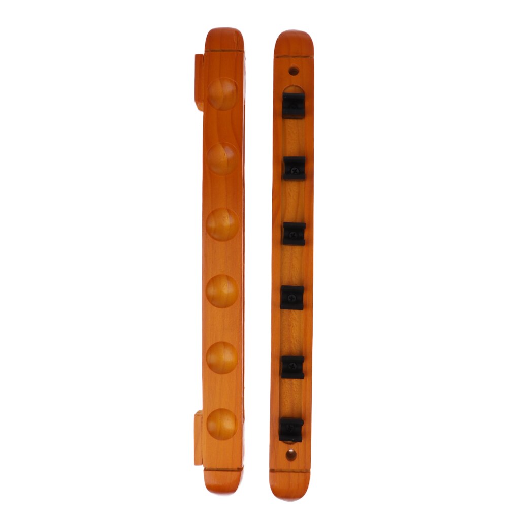 6-Cue Wall Mount Biljartkeu Rek, Houten, Zwembad/Snooker Rodstidy Houder