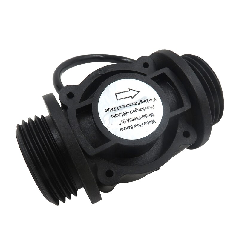 3.5-24Vdc FS400A G1&quot;Rate 1~60 L/Min Water Plastic Hall Flow Sensor Meter Liquid Measurement