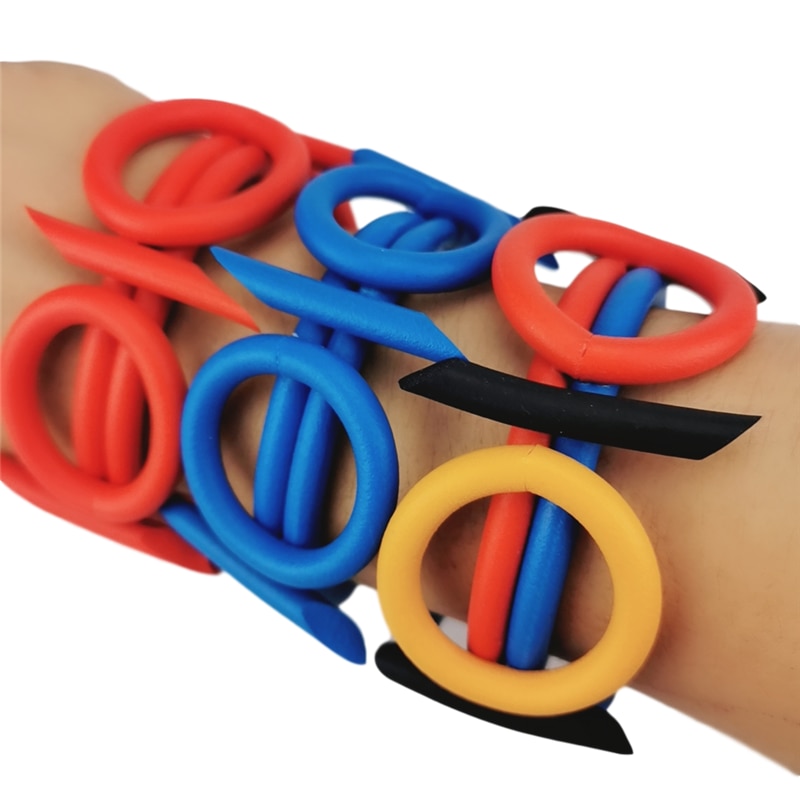 Bracciale Charm UKEBAY - Bangles in Gomma Multicolore - Stile Gotico Punk - Gioielli Donna