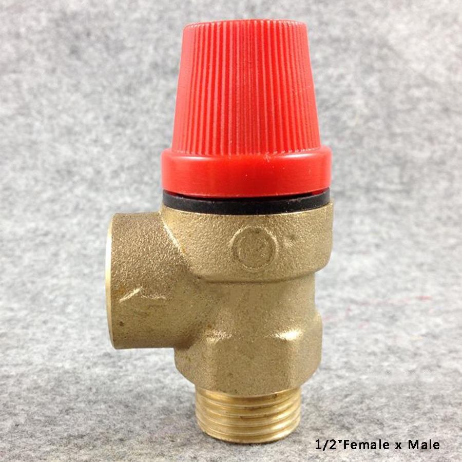 Brass Safety Valve Drain Relief Switch For Solar Water Heater 1/2" 3/4" Female x Female/Female x male Brass Safety Valve