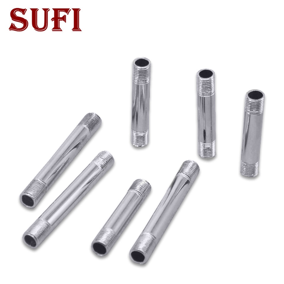 2 stücke Durchmesser 10mm Tisch Boden Lampe Anschluss Rohr Zwei Kopf M10 Externe Zähne Gerade Eisen Rohr Hohl Rohr leuchte