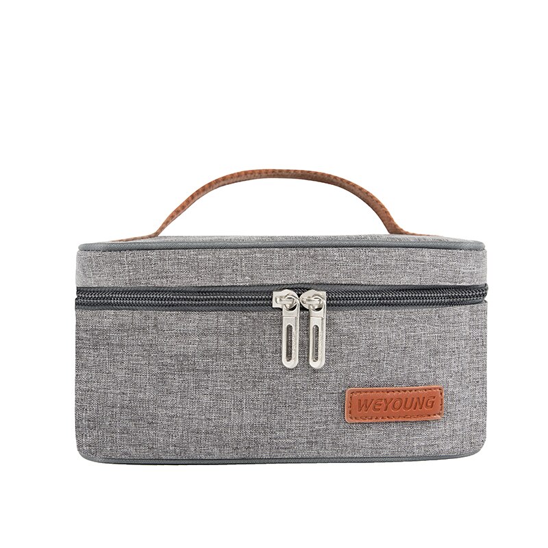 Geïsoleerde Lunch Tas Voor Mannen Vrouwen Kids, Thermische Geïsoleerde Koeler Voedsel Picknick Doos Lekvrije Herbruikbare Bento Pack Handtas: Grey