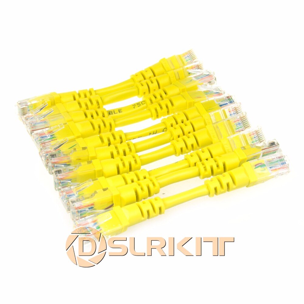 Lot 10 kabel 1 zoll 2,5 cm 568B CAT5E UTP Ethernet RJ45 Patchkabel Netzwerkkabel