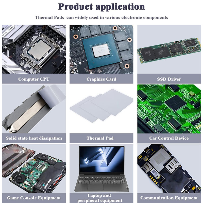 Upsiren 24W/mk 0.75/1.25/1.75mm GPU CPU Heatsink Cooling Conductive Silicone Pad Original Authentic Thermal Pad