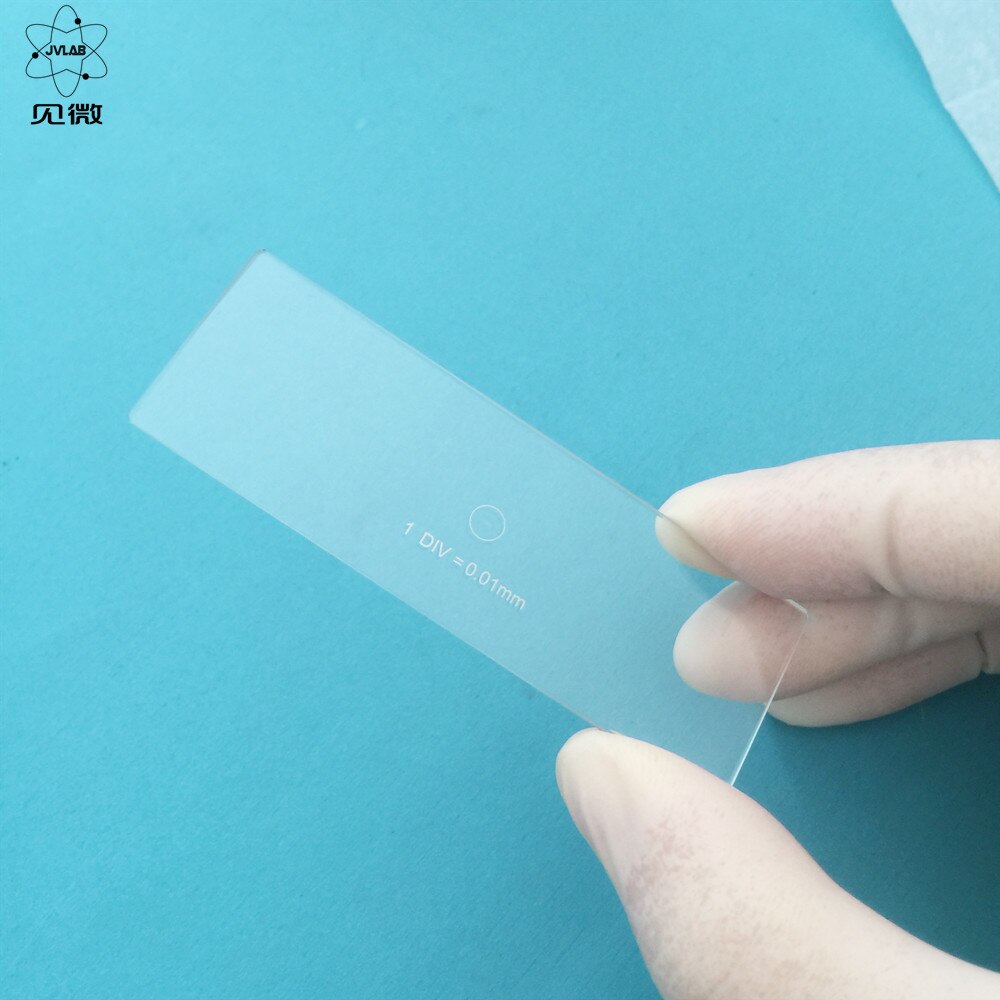 Microscope Stage Micrometer 0.01 mm C1 Glass Slide Reticle Measuring Microscope Micrometer Calibration