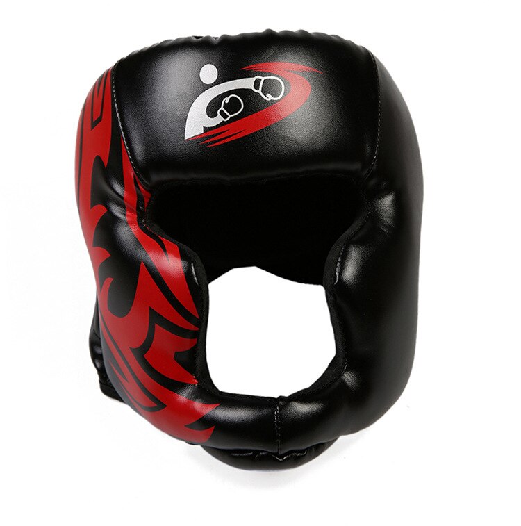 Size Verstelbare Boksen Helm Pu Materiaal Boksen Head Protector Prijs Boksen Bescherming Gear: Black