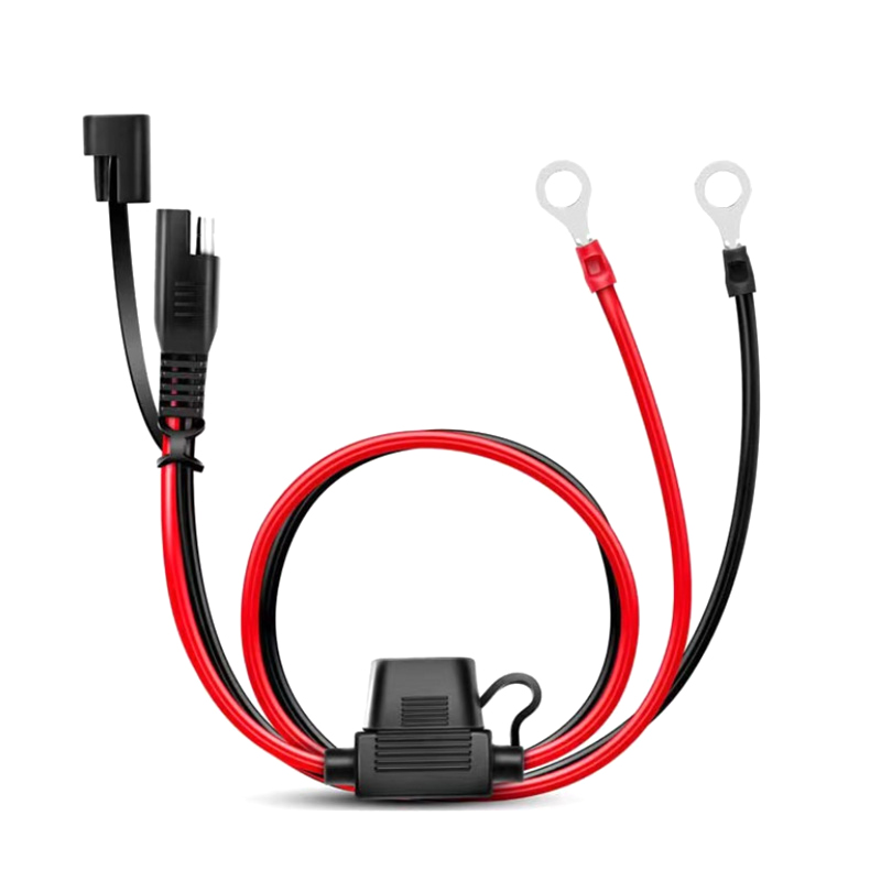 12V Charger Cable For Motorcycle Battery Terminal To SAE Quick Extension Cord Cable Connector For Battery Charger/Maintainer
