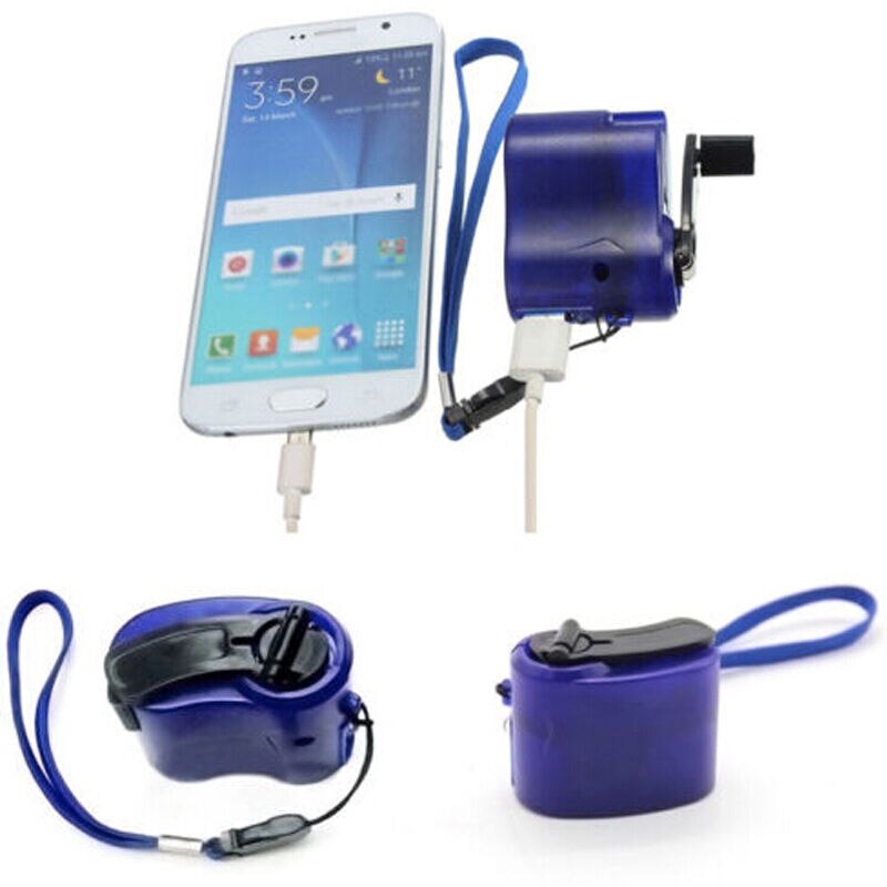Usb portátil da manivela da mão do dínamo do carregador de emergência do mão-enrolamento para o telefone celular/mp3 player pda telefone power bank carregamento de emergência