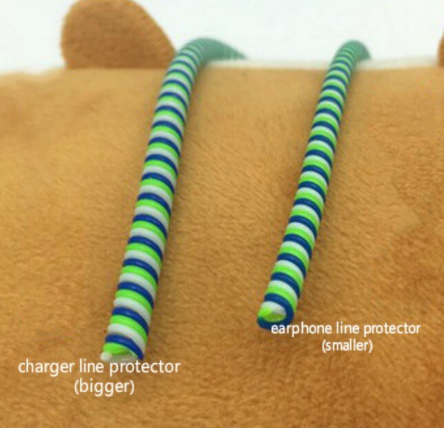 2 stk 1.15m hovedtelefon linje kabel beskytter etui ledning beskyttende wrap kabel opruller 3 farve  in 1 til iphone mobiltelefon