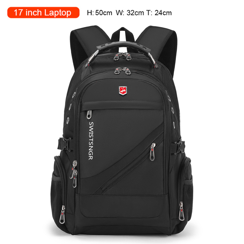 Neuer wasserdichter Herren-Rucksack für 17-Zoll-Laptops, USB-Ladetaschen, Damen-Reiserucksack für Flugzeuge, Jahrgang-Schultasche, Mochila: Grün