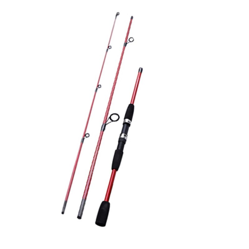 Free Post Pole Fishing Tackle Rod Lure 2.1m Telescopic Spinning Fishing Rod Glass Fiber Hand Fishing Casting Rod Accessories: Purple 