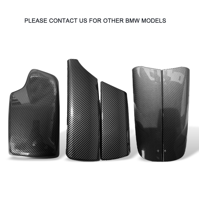 Car Carbon Fiber Texture Center Console Armrest Box Pad Protection Cover For BMW X5 E70