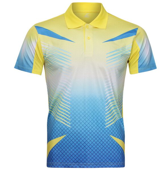 Camiseta de manga de tenis masculino, camiseta de bádminton, ropa de Tenis de mesa, camisetas de entrenamiento, Camiseta deportiva de tenis de mesa, zumba de Tenis de Mujer: Light blue / XXL