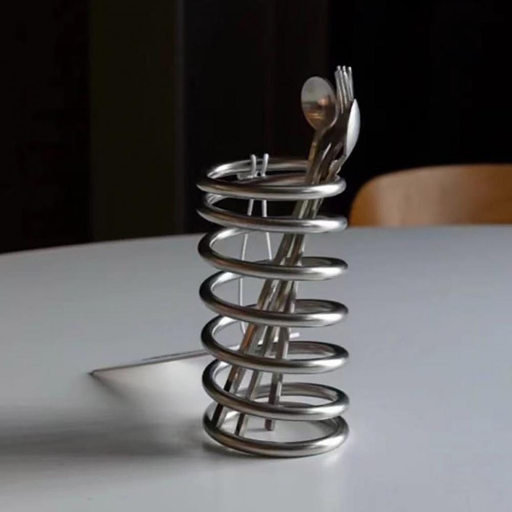 Elegante Metal Toothbrush Holder, Creme dental Maquiagem Brush Organizer, Tabletop Toothbrush Stand, Pen Holder, Forma de Primavera
