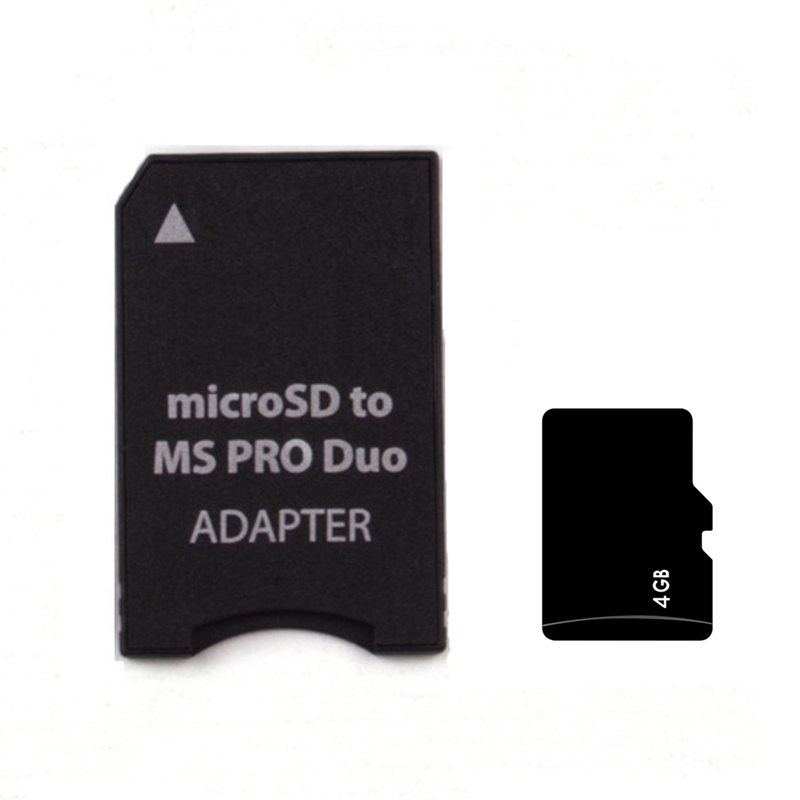 Micro TF Card To MS Card MS Pro Duo Adapter Micro Card 64MB 128MB 256MB 512MB 1GB 2GB Card+Memory Stick Converter: 4GB