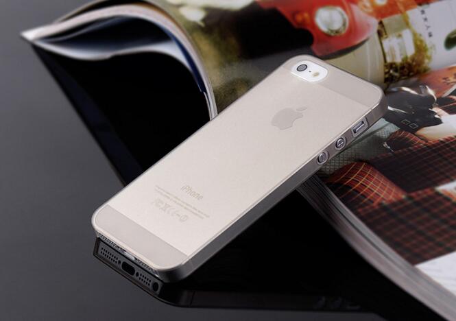 Capa para iphone 5S ultra fina preta azul vermelho, de cores matte doces para iphone 5 5S se: grey