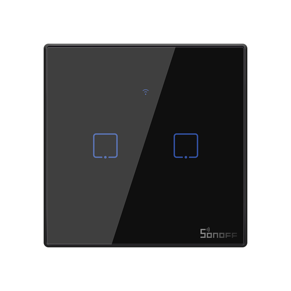 SONOFF TX T2/T3 UE/REINO UNIDO/EE. UU. Wifi/433mhz RF Interruptor táctil de pared inteligente 1/2/3 Gang Control remoto Wifi interruptores de luz para hogar inteligente: YELLOW