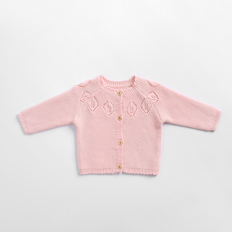 Koodykids printemps automne bébé garçon fille pull tricoté manteau de tricot pull de printemps bébé garçon tricot haut extérieur vêtements: Rose / 9m