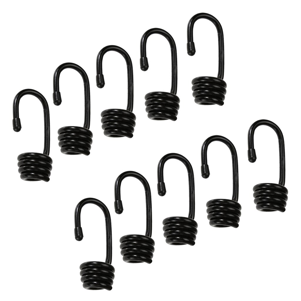 10 Stuks Plastic-Coated Bungee Shock Cord Haak Spiraal Draad Haken Voor 6Mm Elastisch Touw