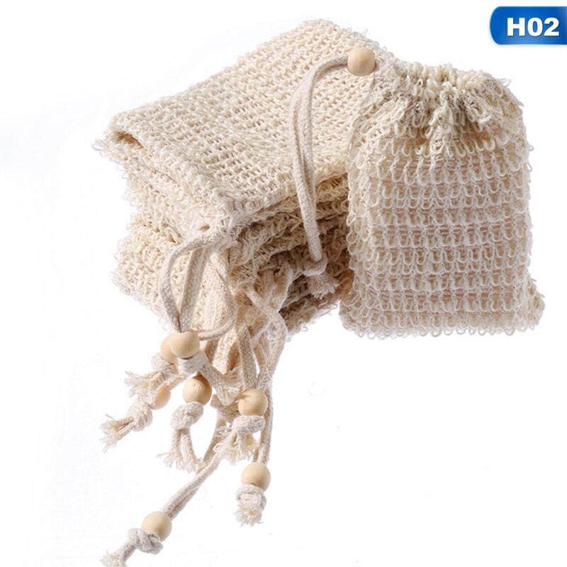 10 teile/satz Seife Sparer Peeling Natürliche Sisal Seife Tasche Beutel für Verlängern Seife Lebensdauer: H02