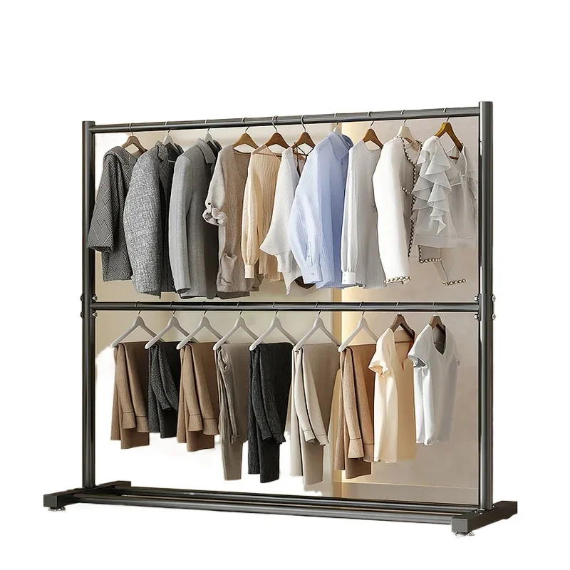 Rack de roupas para sala de estar, cabide de chão, organizador de armário moderno, prateleiras multifuncionais com gancho, casa