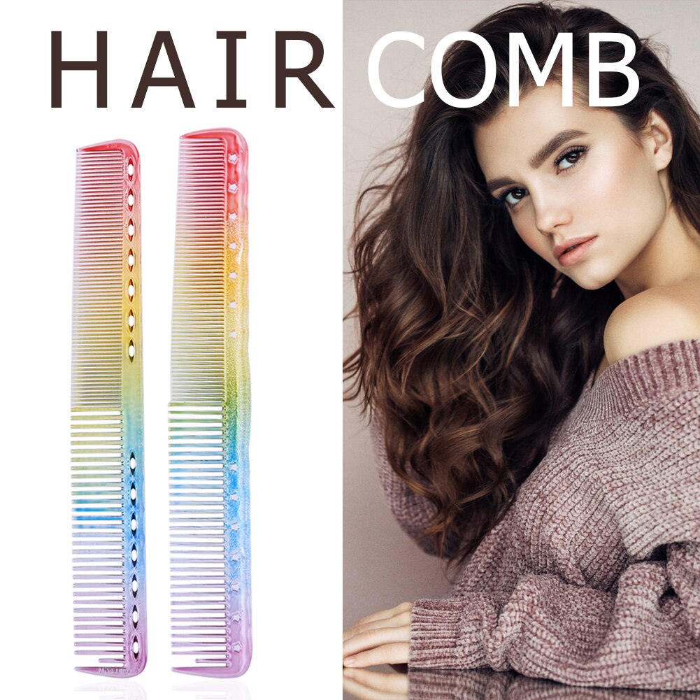 Hair Cutting Styling Classic Accessaries Products Anti-static Double Head Heat Resistant Rainbow Comb Hairdresser