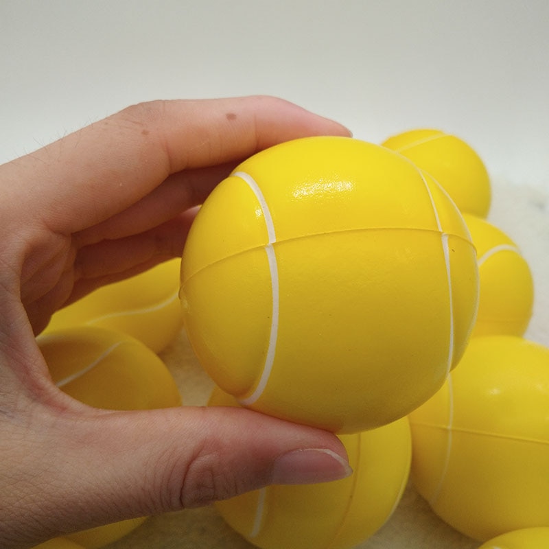 Leksaker tennis stressboll mjukt skumgummibollar squeeze squishy stress relif leksaker för barn barn 6.3cm/10cm