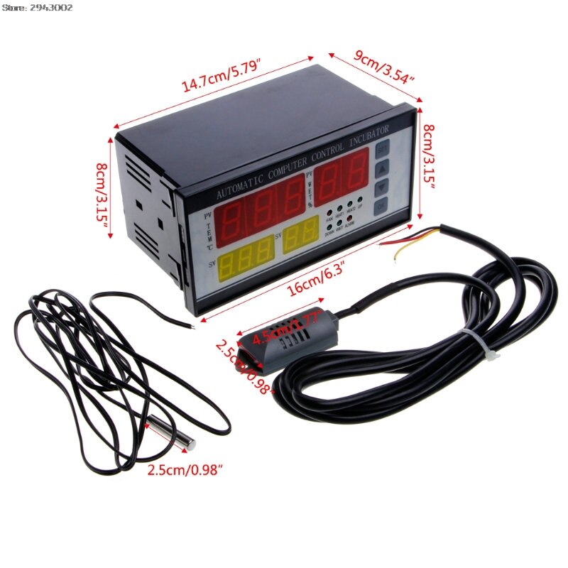Contrôleur d'incubateur rmostat Hygrostat couveuse température humidité 4 écran: Default Title