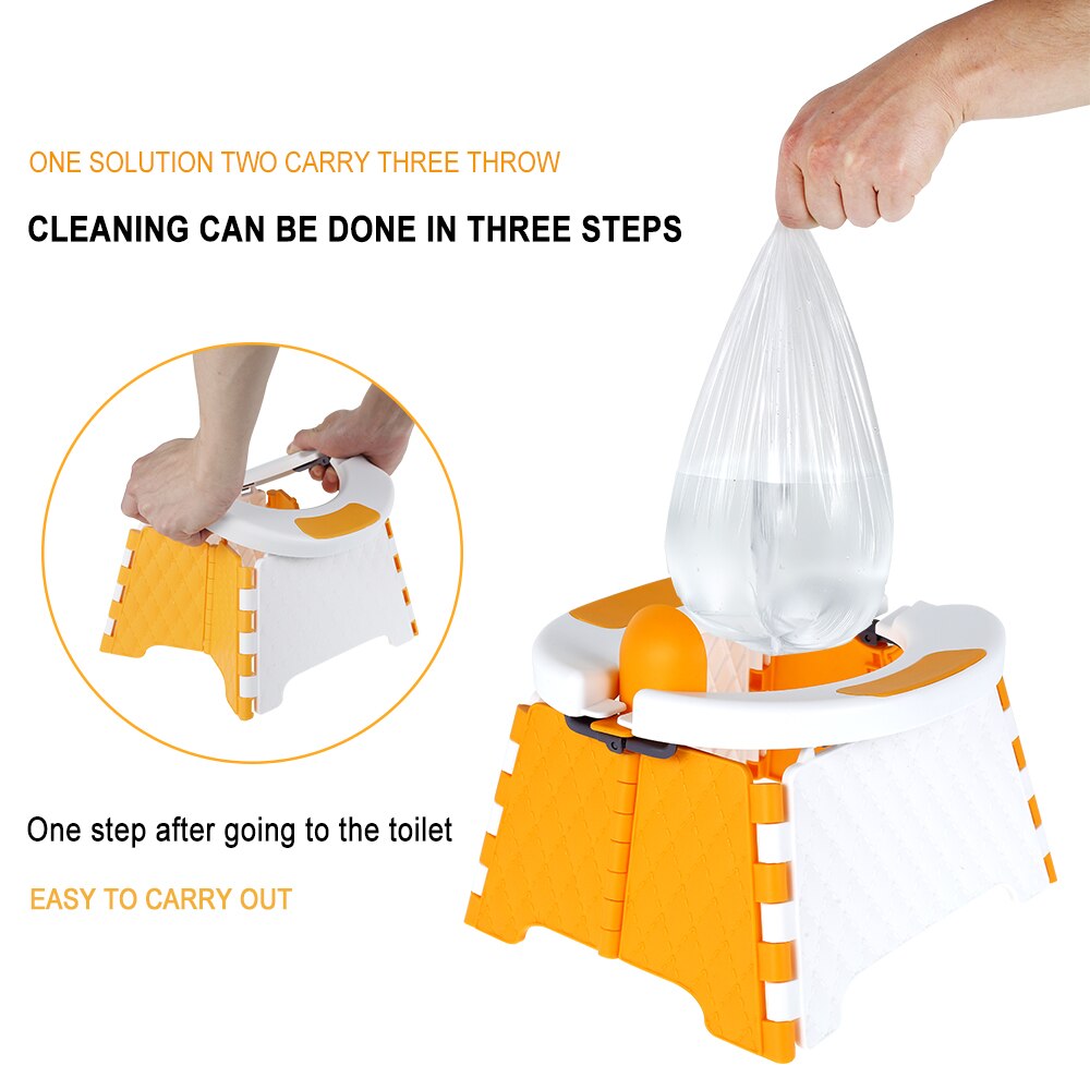 Portable Mobile Baby Folding Toilet Seat Potty Training Seat No-clean Children's Potty Urinal Indoor And Outdoor Toilet Seat