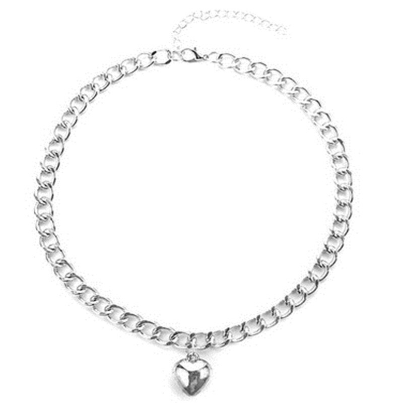 Link Chain Choker Ketting Voor Vrouwen Charme Ketting Collares Sieraden: silvery-0172-B2