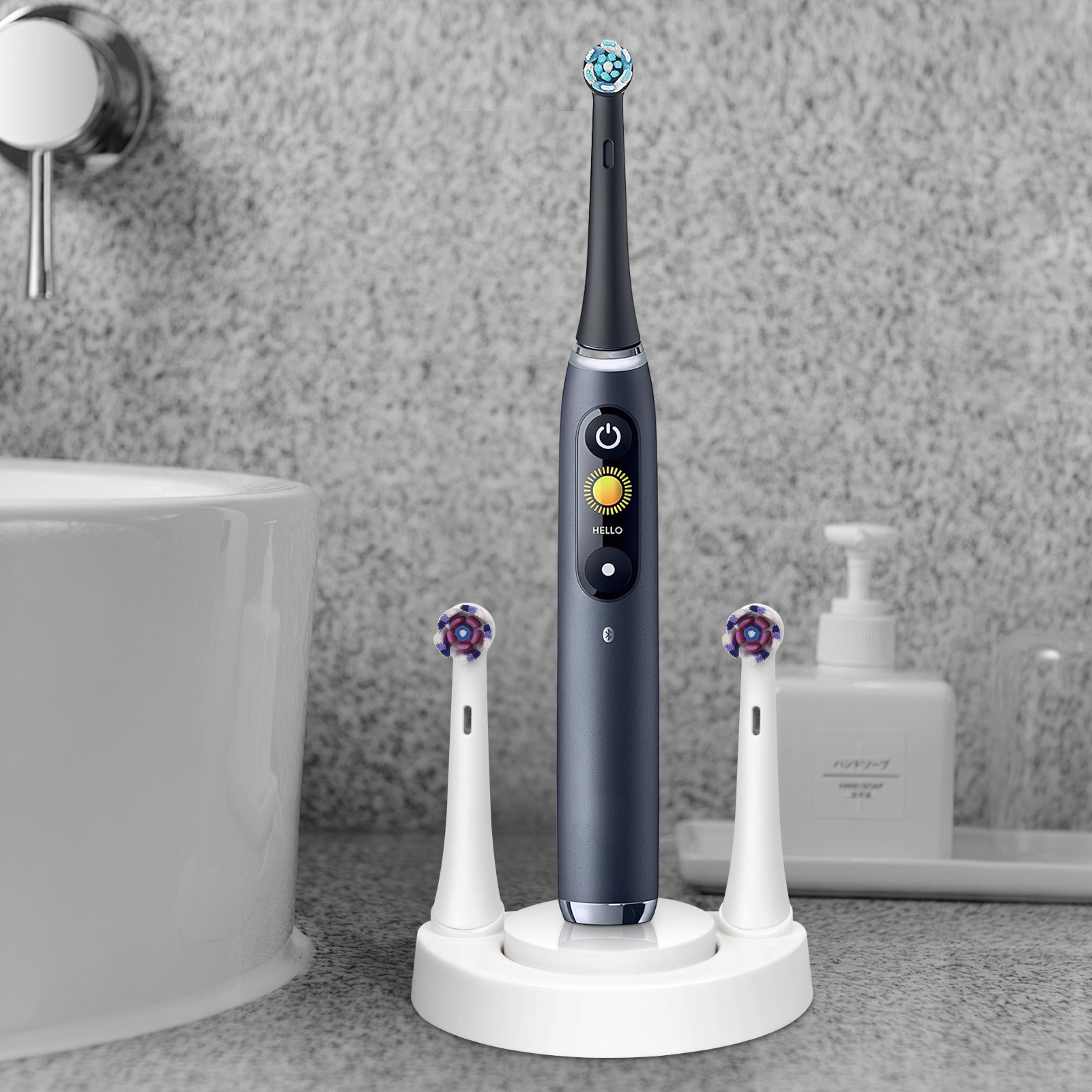 1 pc tandborsthållare för oral-b io eltandborste, ställ för tandborstar, förvaringsställ för tandborste, hållare för tandborstehuvuden, charging base-ställ
