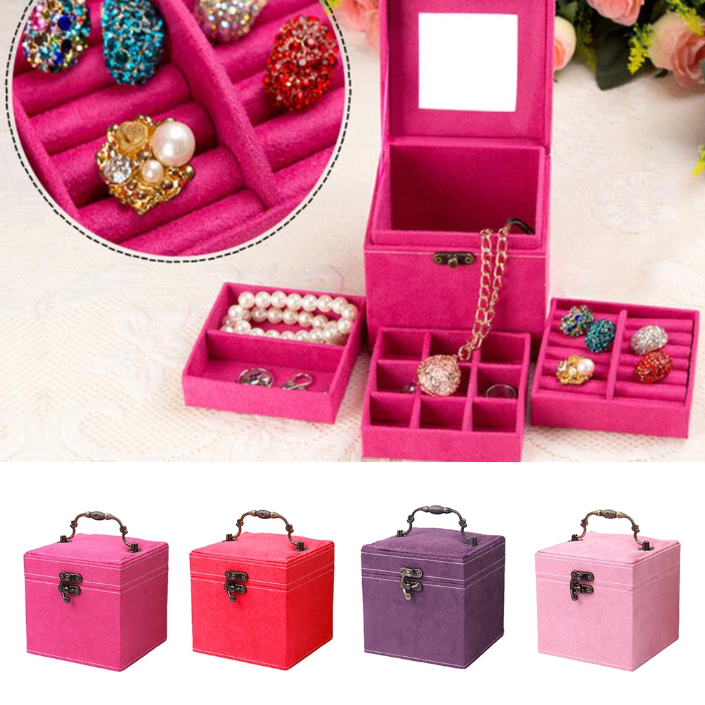 Jewelry Box Girls Fully Locking Organizer for Necklace Earrings Ring Great Choice