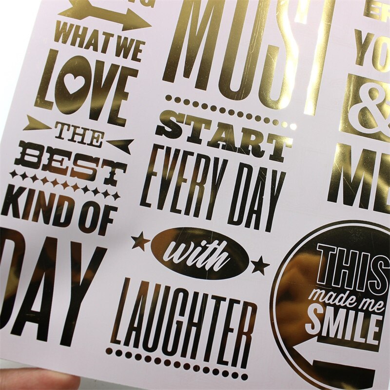 ZFPARTY oro feliz familia frotar en para Scrapbooking DIY proyectos/álbum de fotos/tarjetas manualidades 1 Pza/lote