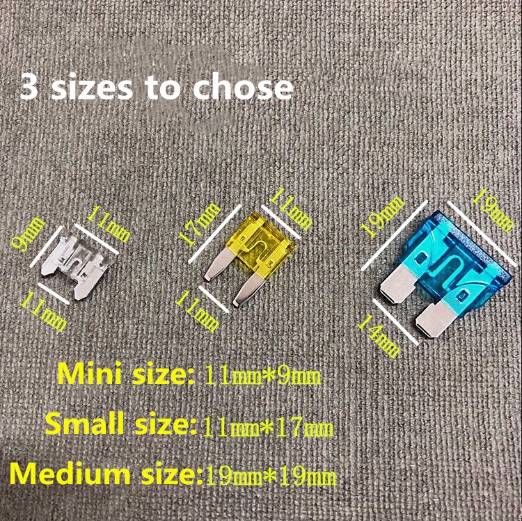 Gros fusible de voiture de ! 100 Pcs/lot Auto voiture camion ATC fusible différent ampli Mini, petite et moyenne lame mixte ensemble