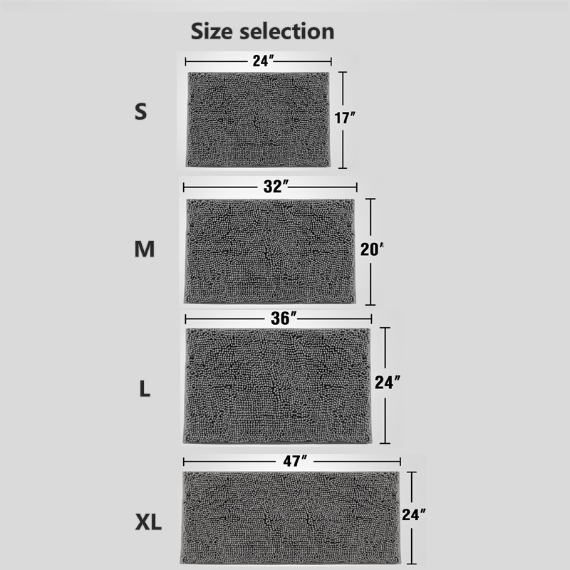 Chenille Absorberende Badkamer Vloermat Antislip Badkamermatten Badkleed Lang Haar Vloermat Slaapkamer Deur Tapijt Woondecoratie