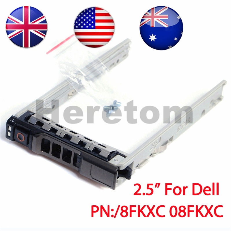 Genuine 2.5&quot; HDD Tray Caddy 8FKXC 08FKXC For Dell PowerEdge R730 R630 R730XD R820 R920 With Screws