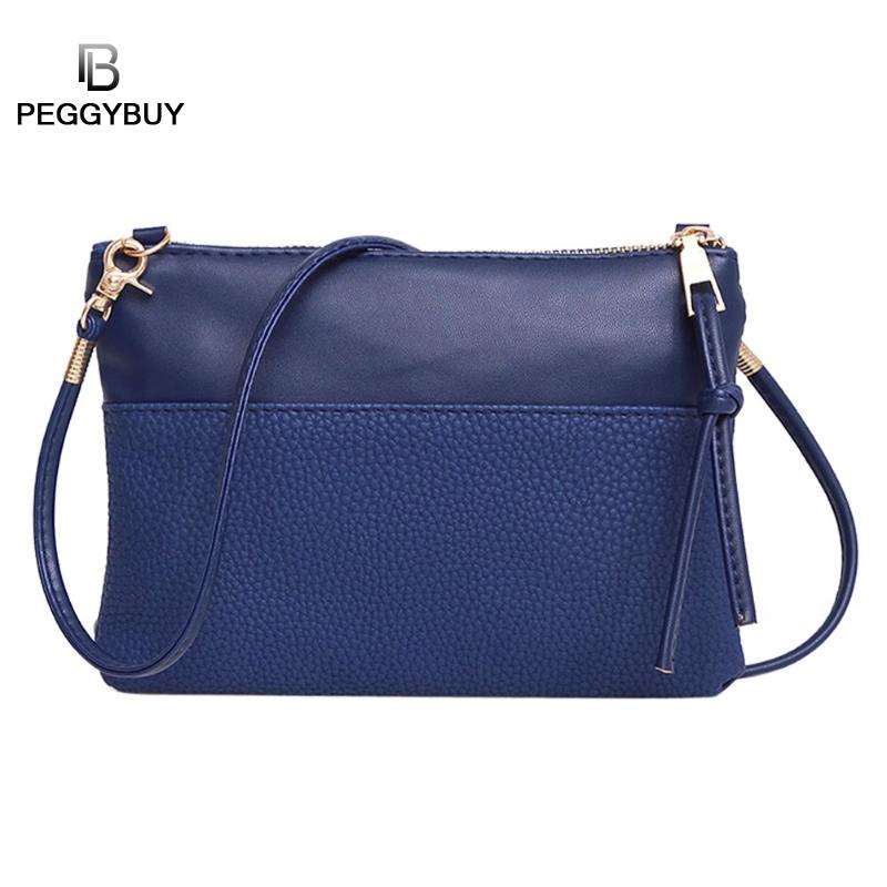 Neue PU Leder Frauen Kleine Bote Tasche Schlinge Schulter Taschen Weibliche Schulter Taschen Mini Kupplung Handtaschen Bolso femenino