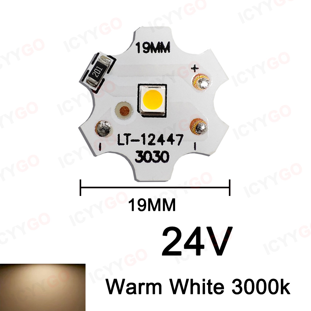 10 Uds DC12V DC24V lámpara cuentas bombilla LED 1W 3W 5W 7W brillo tablero de luz adecuado para bombillas Led Downlight soldadura cable de alimentación